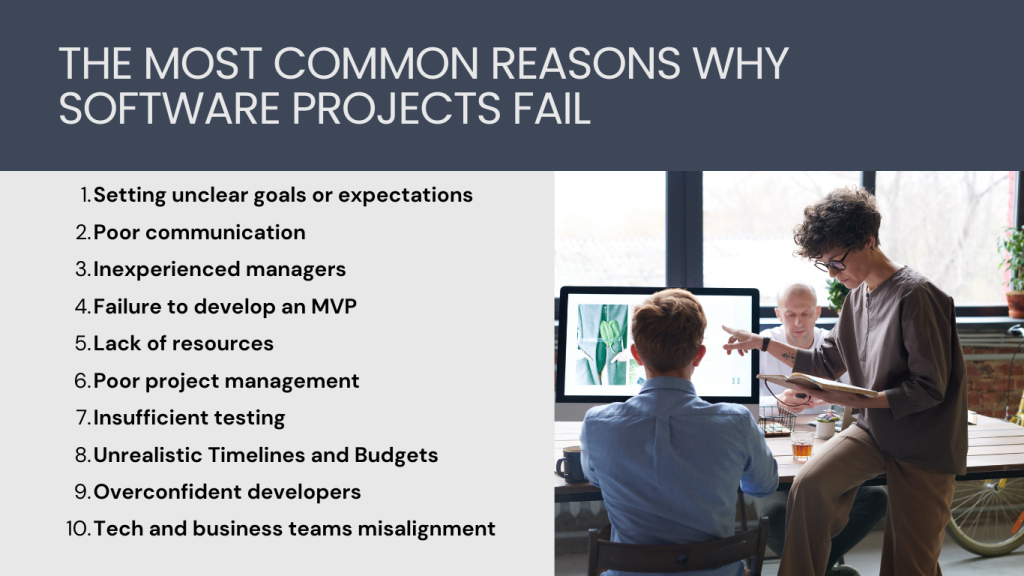 Common reason why software project fail